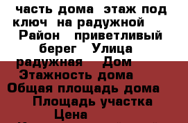 часть дома “этаж под ключ“ на радужной 10 › Район ­ приветливый берег › Улица ­ радужная  › Дом ­ 10 › Этажность дома ­ 2 › Общая площадь дома ­ 140 › Площадь участка ­ 3 › Цена ­ 5 500 - Краснодарский край, Геленджик г. Недвижимость » Дома, коттеджи, дачи аренда   